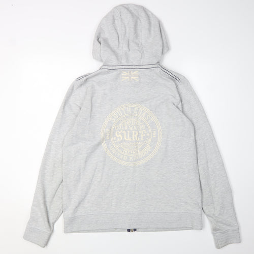 Fat Face Women's Grey Full Zip Hoodie, Size 14