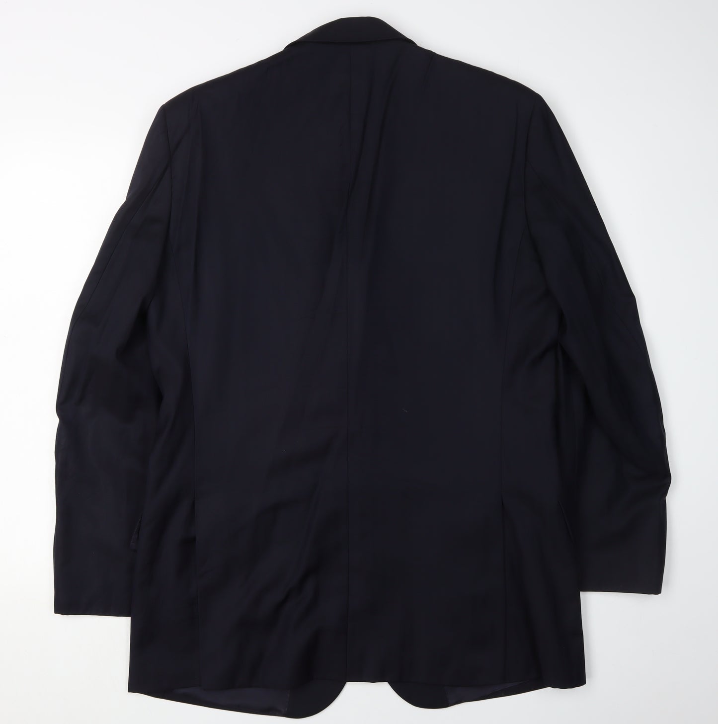 T.M. Lewin Men's Blue Wool Blazer 41R Herringbone