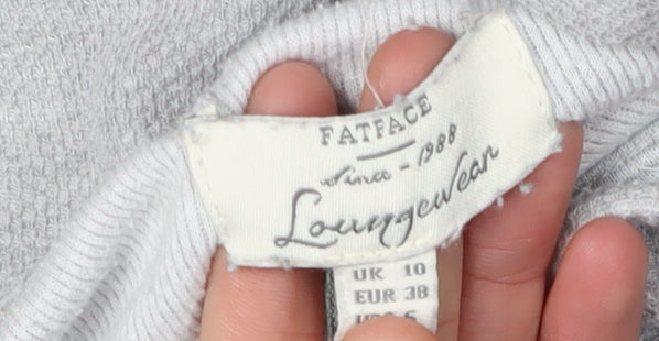 Fatface Women's Grey Lounge Set Size 10 Hooded Jersey