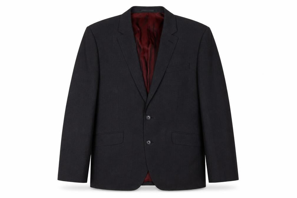 Front view of T.M. Lewin Men’s Black Regular Fit Wool Blazer 41R