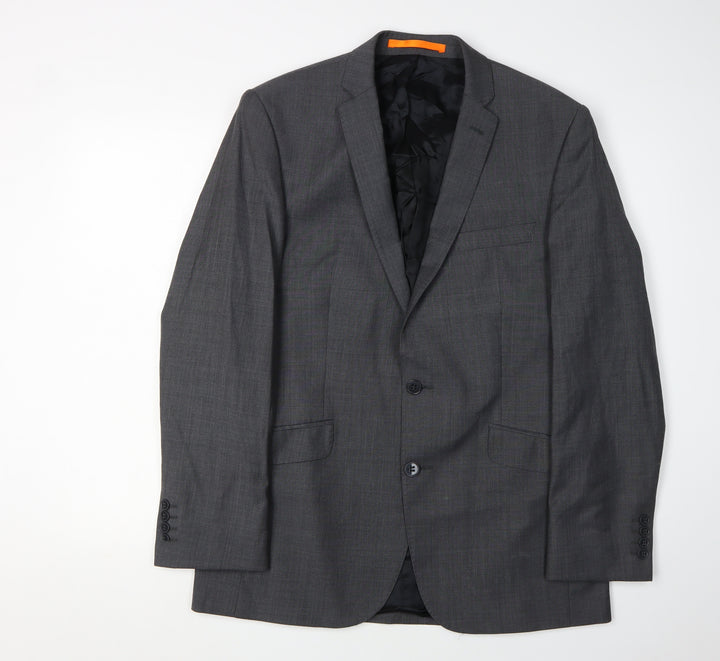 Ben Sherman Men's Grey Wool Blend Suit Jacket Size 40 Regular