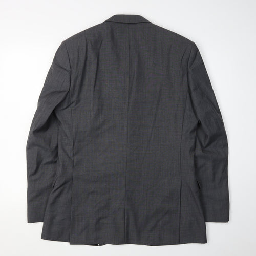 Ben Sherman Men's Grey Wool Blend Suit Jacket Size 40 Regular