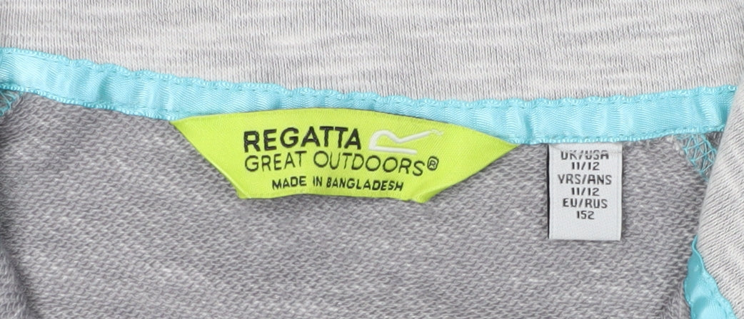Regatta Teens Grey Basic Zip Jacket - Size M