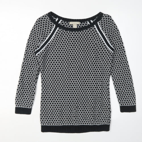 Banana Republic Women's Black Geometric Pullover Jumper