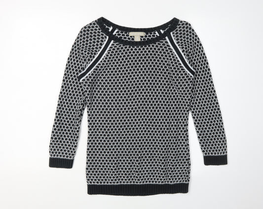 Banana Republic Women's Black Geometric Pullover Jumper