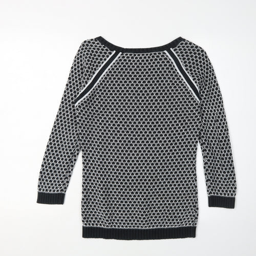 Banana Republic Women's Black Geometric Pullover Jumper