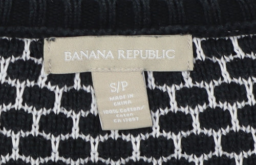 Banana Republic Women's Black Geometric Pullover Jumper