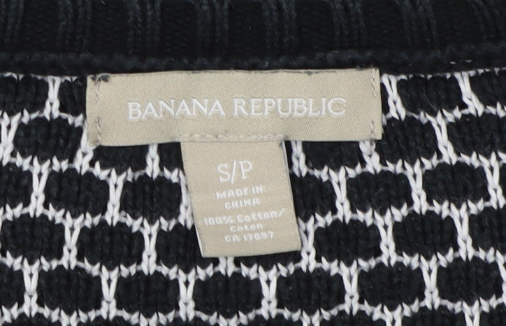 Banana Republic Women's Black Geometric Pullover Jumper