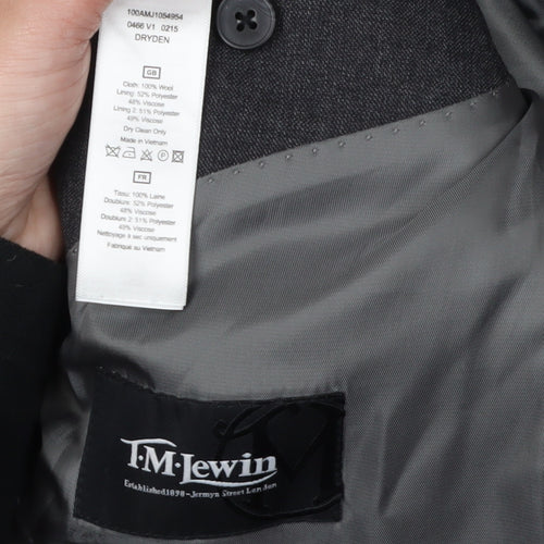 T.M. Lewin Men's Grey Blazer, Size 38R Suit Jacket