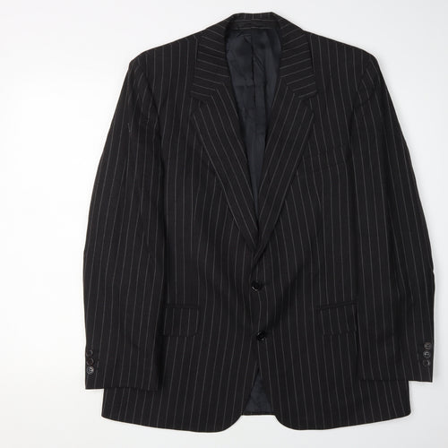 Austin Reed Men's Black Pinstripe Blazer - Size 42S