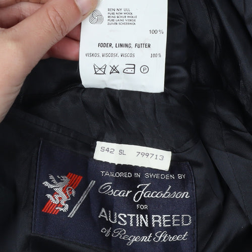 Austin Reed Men's Black Pinstripe Blazer - Size 42S