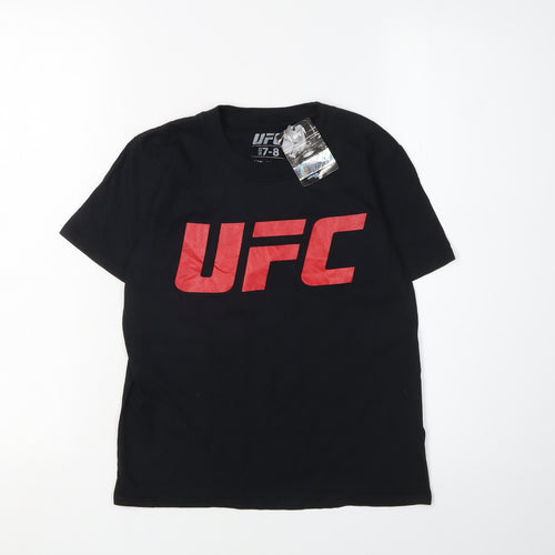UFC Boys Black T-Shirt 7-8 Years Casual Style
