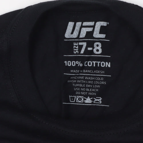 UFC Boys Black T-Shirt 7-8 Years Casual Style