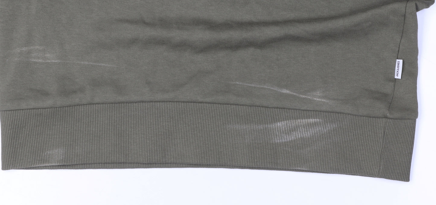 Jack & Jones Men's Green Crew Neck Sweatshirt S
