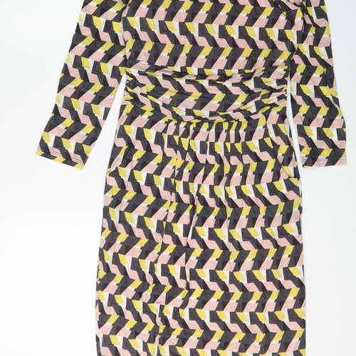 Boden Women's Multicolour Size 8 Geometric Sheath Dress