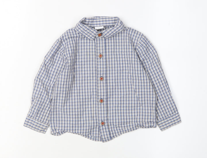 Jasper Conran Boys Blue Button-Up Shirt 12-18 Months