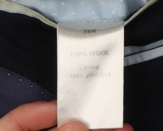 Charles Tyrwhitt Men's Blue Wool Blazer Size 38R