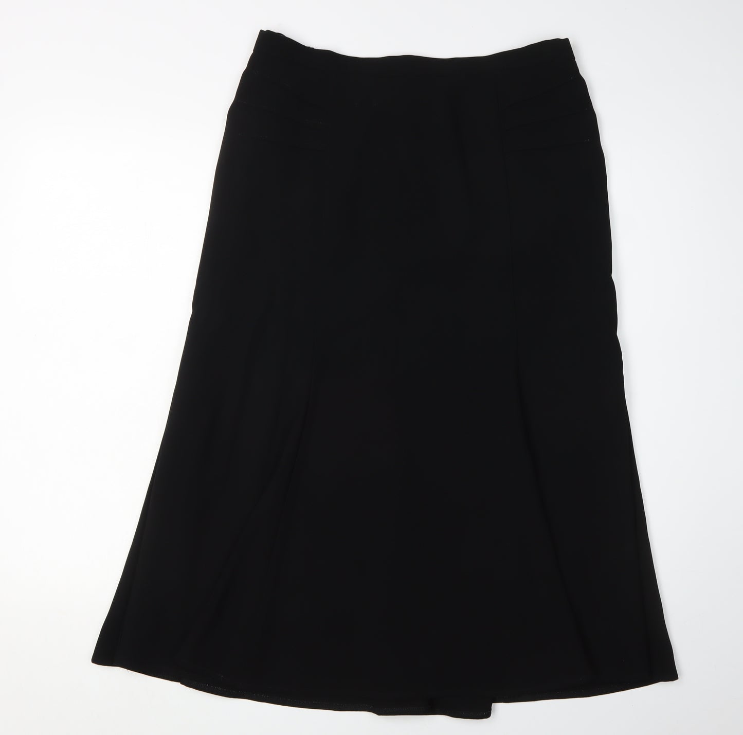 Eastex Women's Black A-Line Midi Skirt Size 14