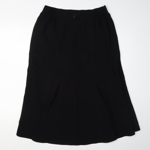 Eastex Women's Black A-Line Midi Skirt Size 14