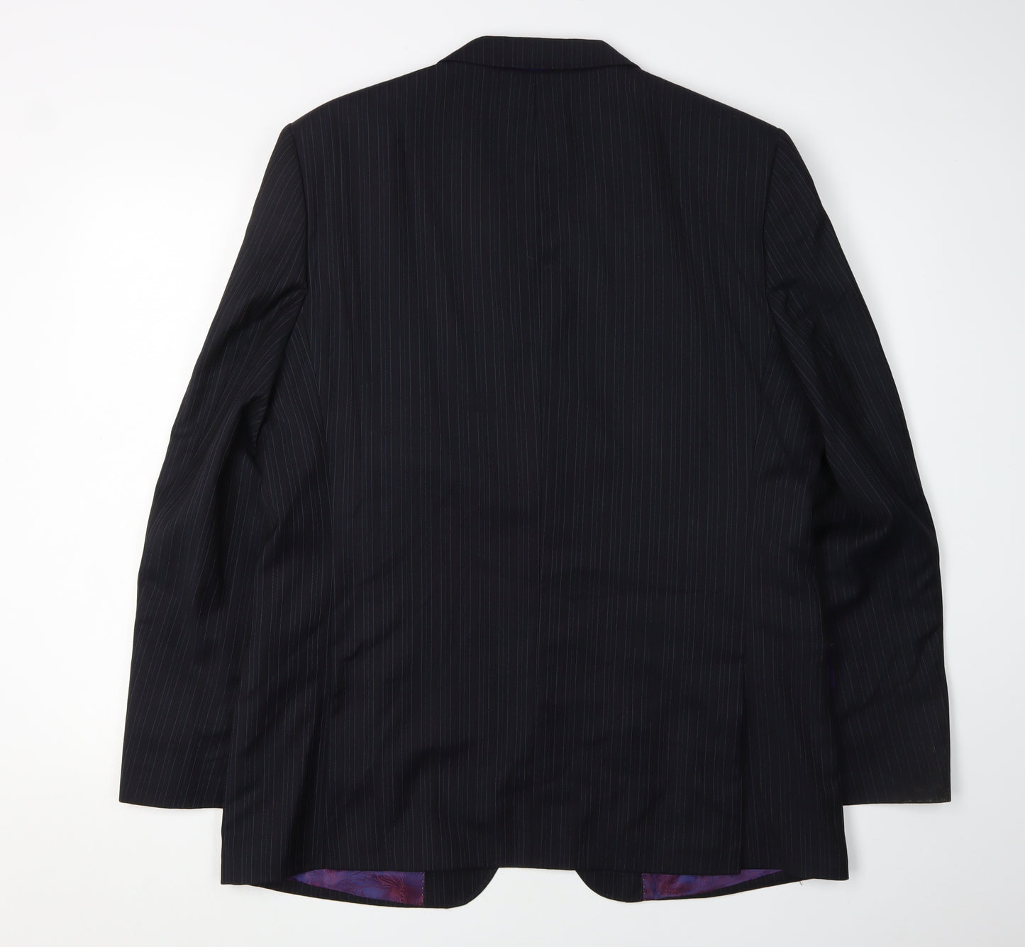 Ted Baker Men's Blue Striped Blazer 42R Wool Formal
