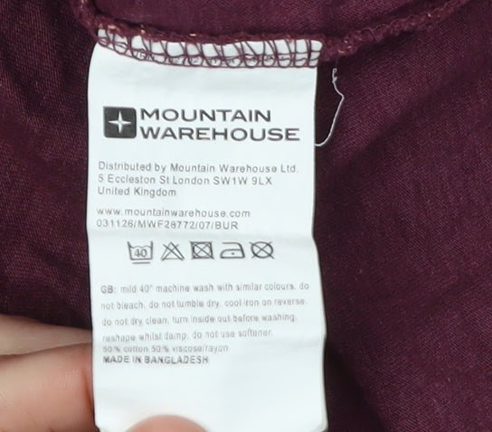 Mountain Warehouse Women's Purple Wrap Dress Size 12