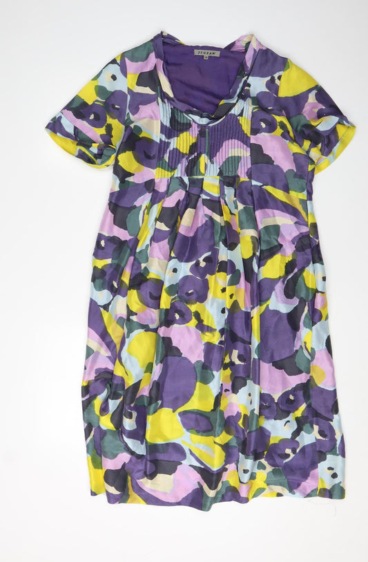 Jigsaw Womens Floral Multicoloured Silk Dress Size 10