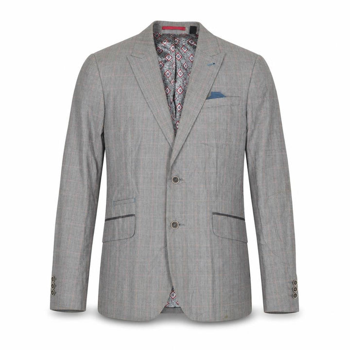 Ted Baker Men's Grey Check Blazer Size 3 - Stylish Elegance