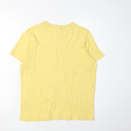 Abercrombie Boys Yellow Graphic T-Shirt, Size L, Regular Fit