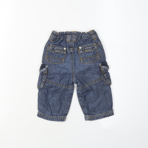 Jasper Conran Unisex Blue Cargo Trousers 6-9 Months