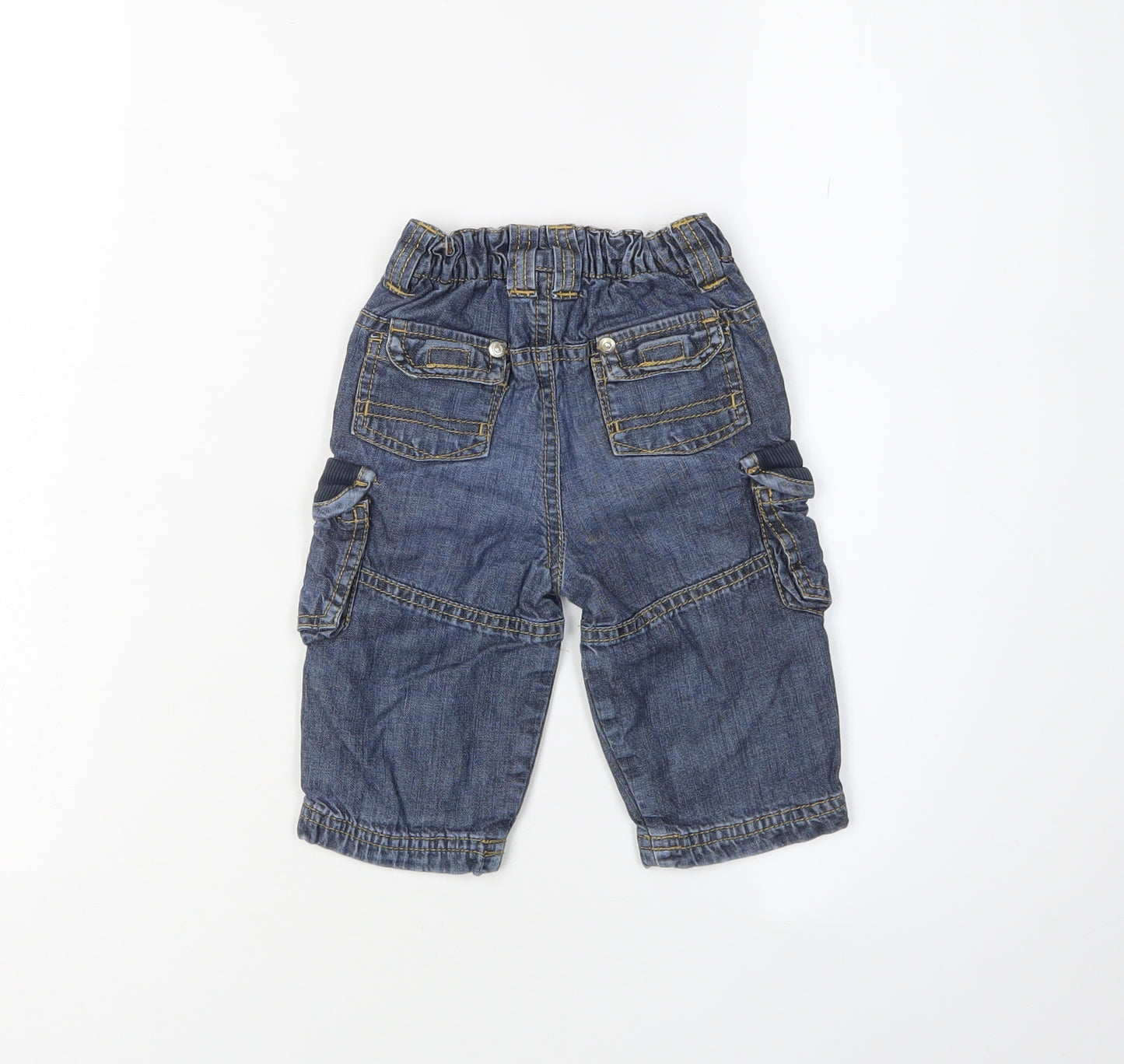Jasper Conran Unisex Blue Cargo Trousers 6-9 Months