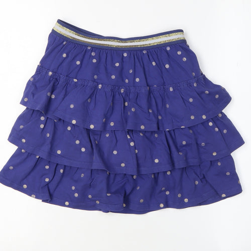 Boden Girls Blue Polka Dot Tiered Skirt 13-14 Years