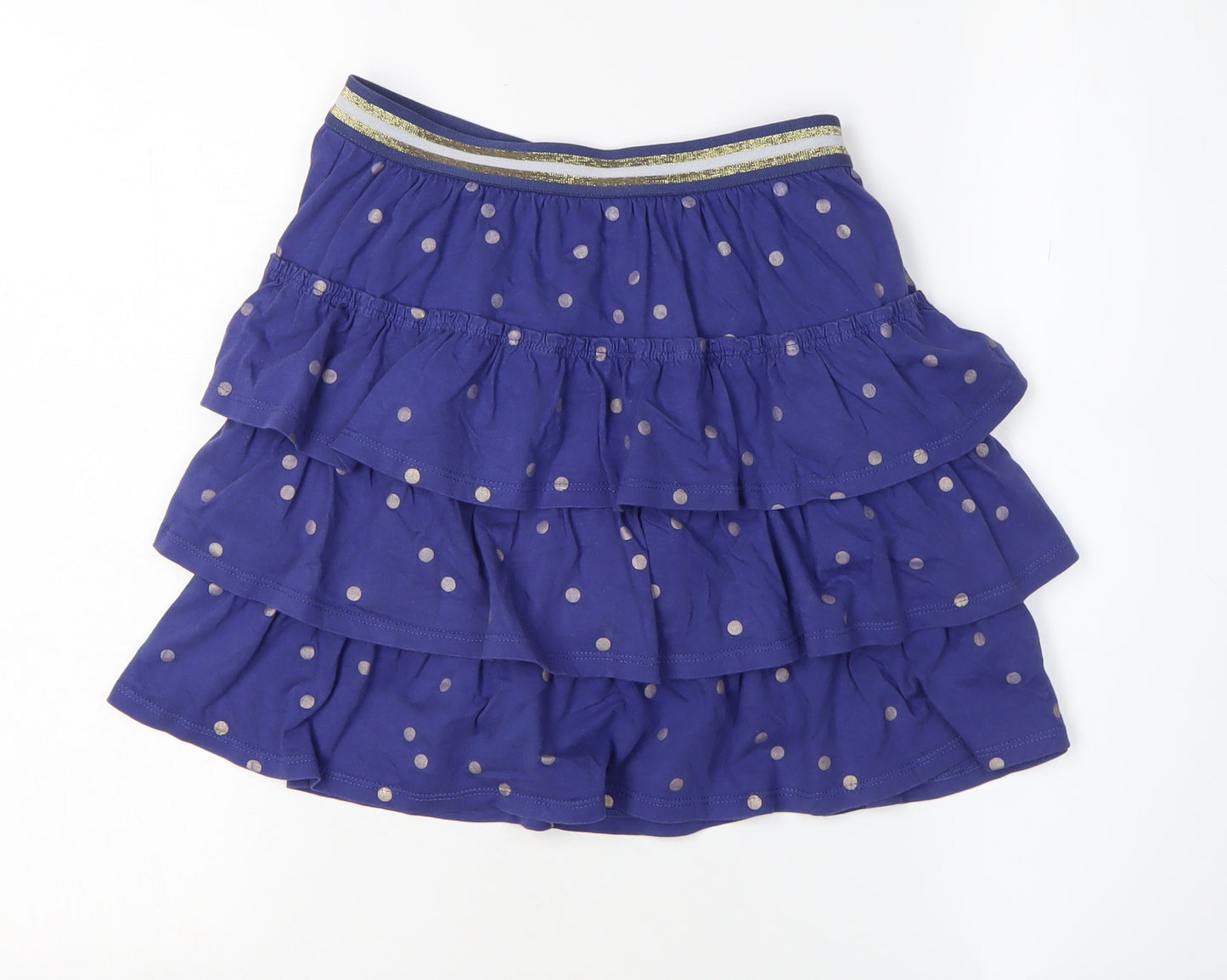 Boden Girls Blue Polka Dot Tiered Skirt 13-14 Years