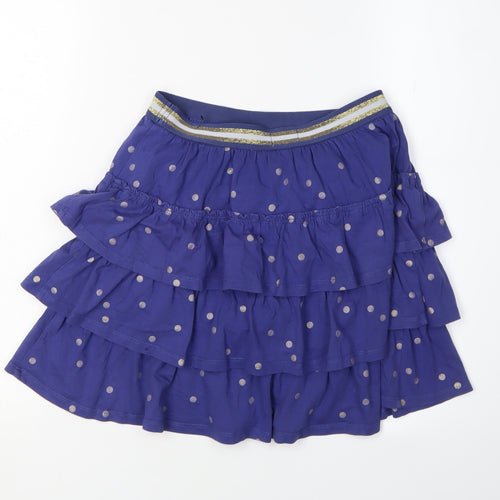 Boden Girls Blue Polka Dot Tiered Skirt 13-14 Years