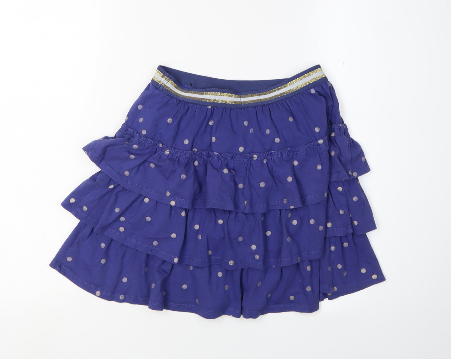 Boden Girls Blue Polka Dot Tiered Skirt 13-14 Years