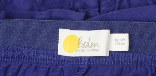 Boden Girls Blue Polka Dot Tiered Skirt 13-14 Years