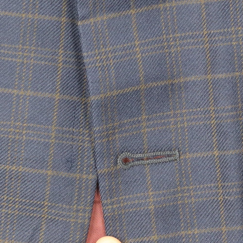 Magee Men's Blue Check Blazer, Size 42, Winter Classic