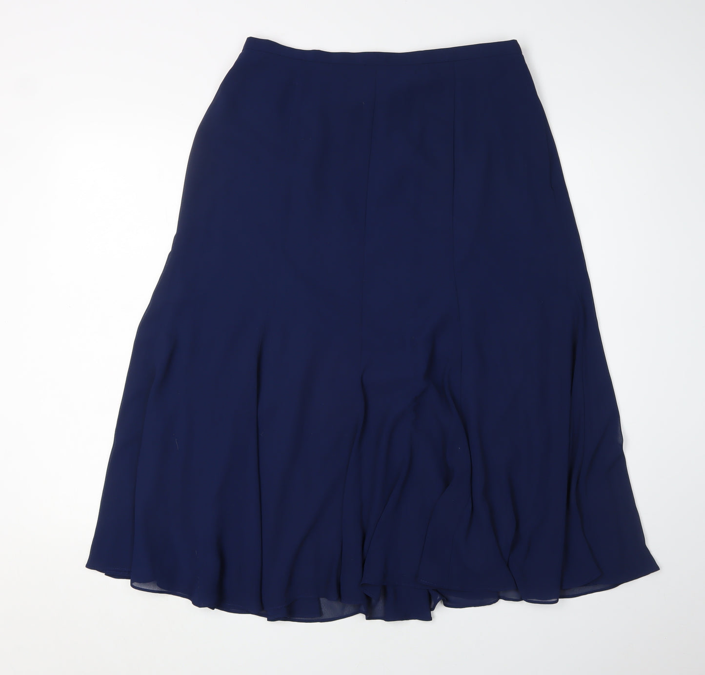 Jacques Vert Women's Blue Flare Midi Skirt, Size 14