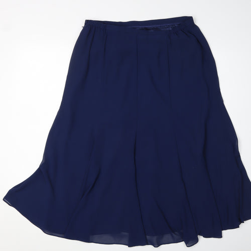 Jacques Vert Women's Blue Flare Midi Skirt, Size 14