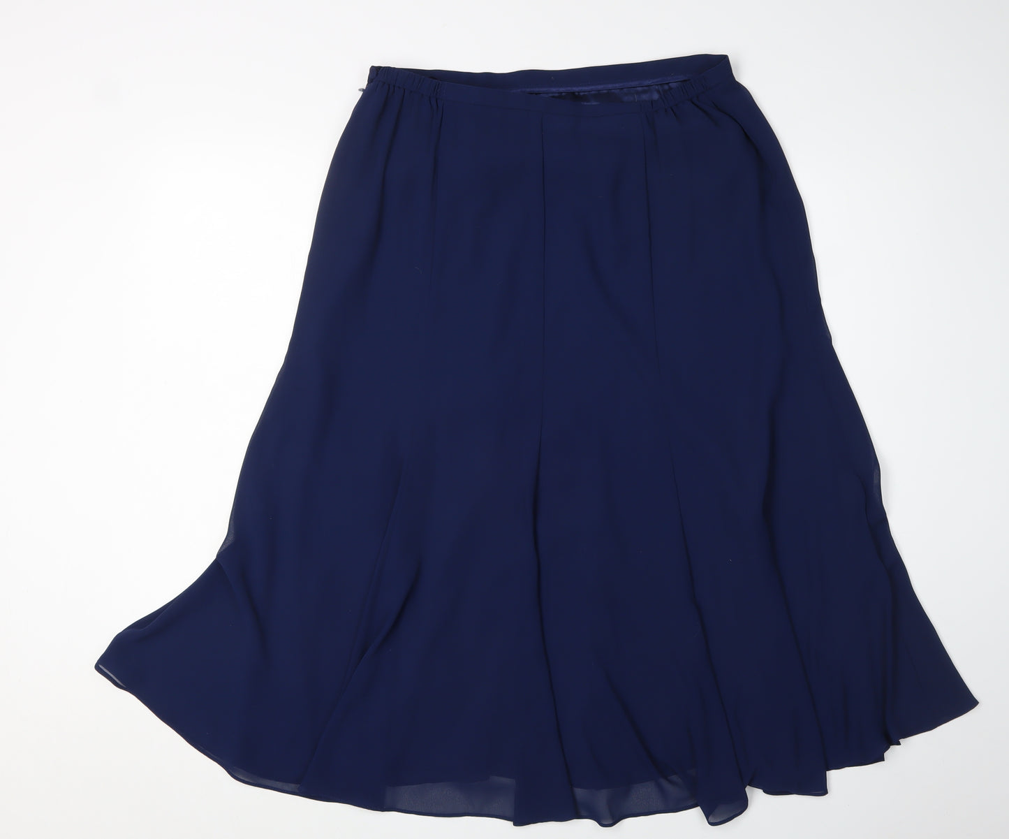Jacques Vert Women's Blue Flare Midi Skirt, Size 14