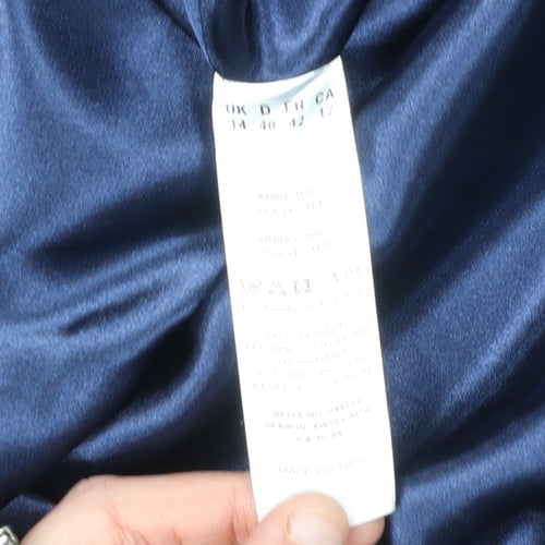 Jacques Vert Women's Blue Flare Midi Skirt, Size 14