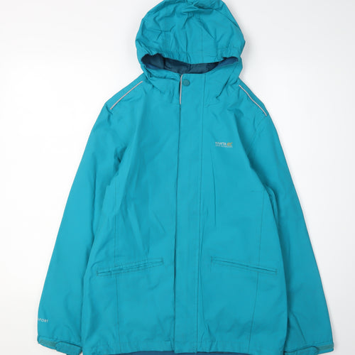 Regatta Men's Blue Hooded Waterproof Jacket 164