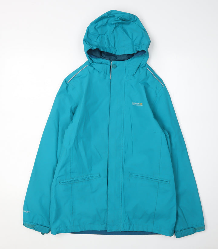 Regatta Men's Blue Hooded Waterproof Jacket 164