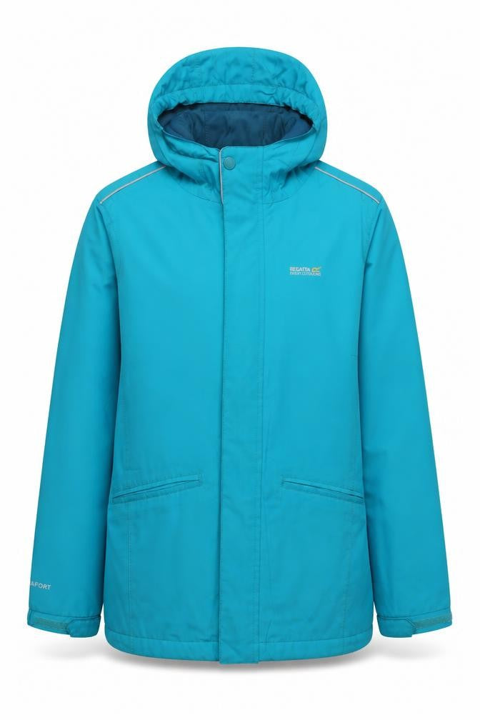 Regatta Boys Blue Hooded Waterproof Jacket 164