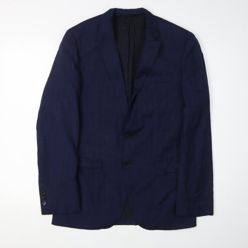 Hugo Boss Men's Blue Blazer Check 38R Formal