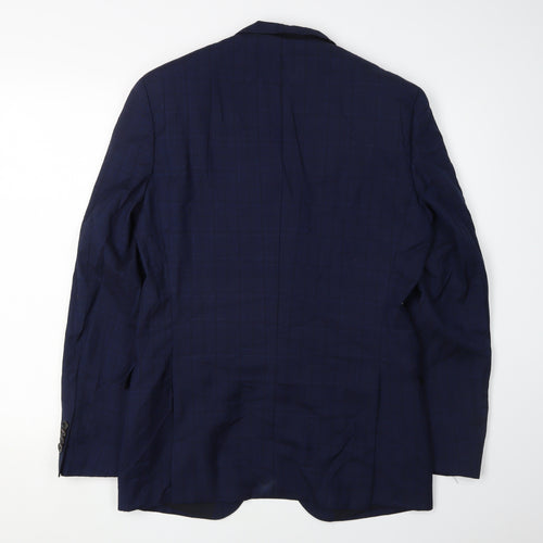 Hugo Boss Men's Blue Blazer Check 38R Formal