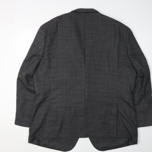 Hugo Boss Men's Grey Check Blazer Size 52 Regular