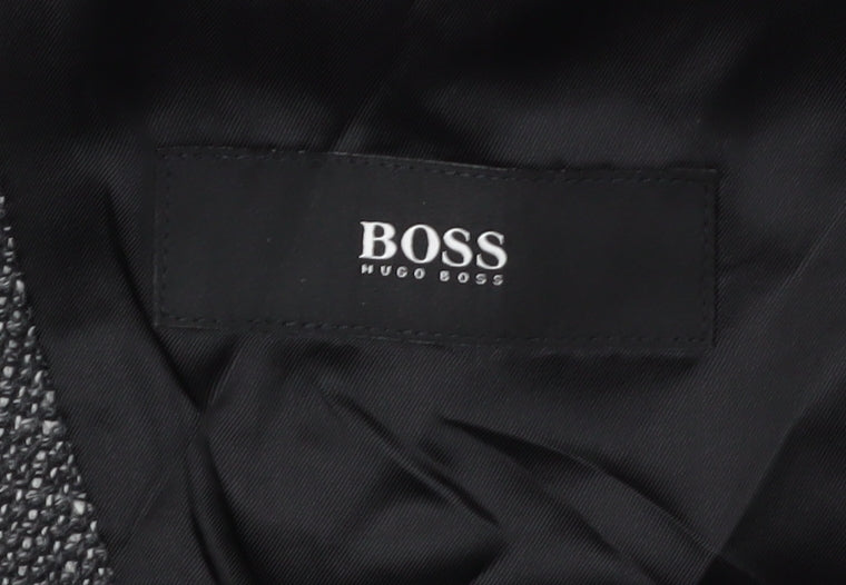 Hugo Boss Men's Grey Check Blazer Size 52 Regular