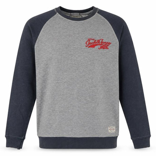 Jack & Jones Men's Grey Pullover Sweatshirt, Size S