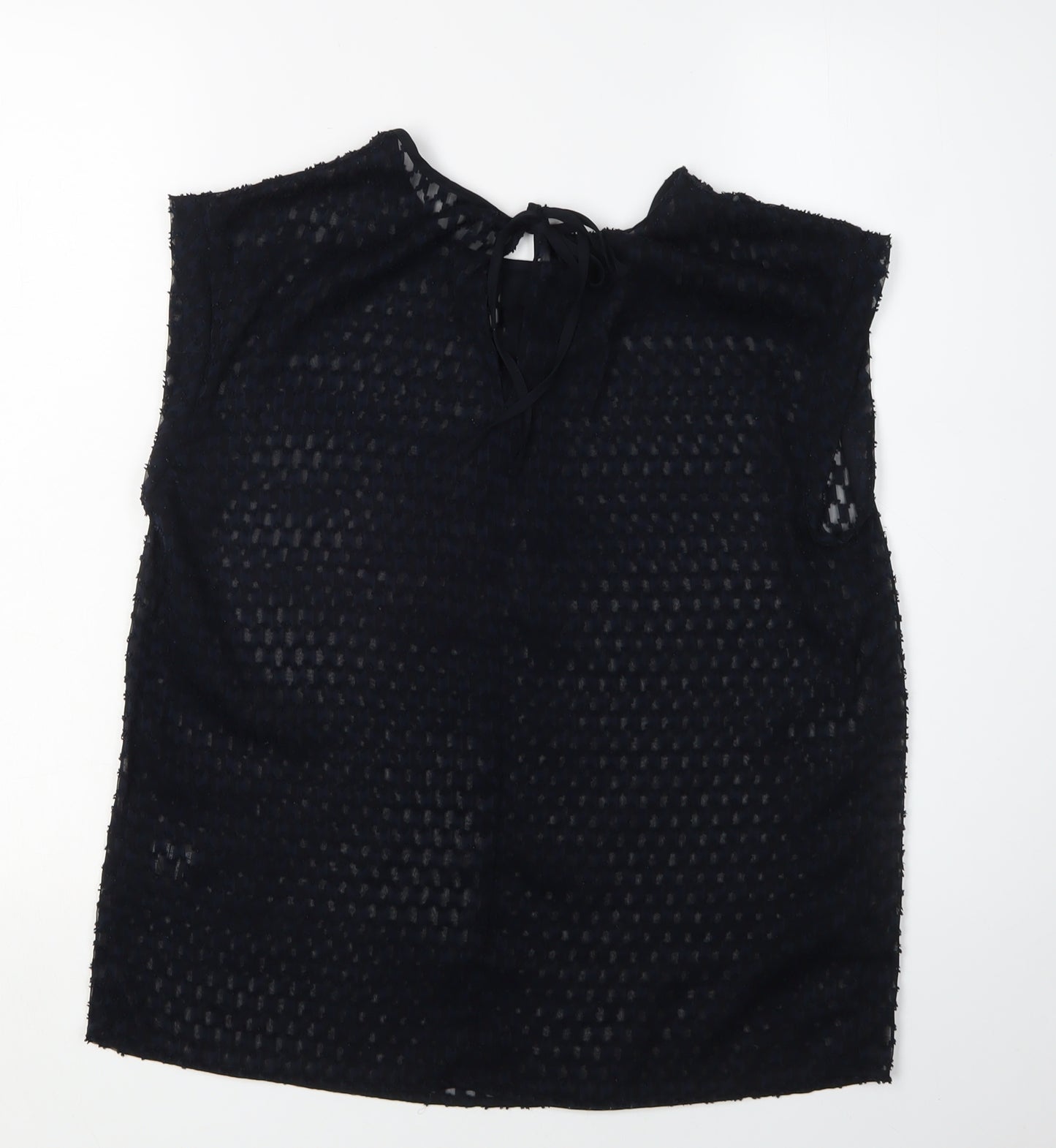 Jigsaw Women's Black Sleeveless Blouse, Size 10 - Casual