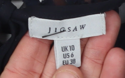 Jigsaw Women's Black Sleeveless Blouse, Size 10 - Casual